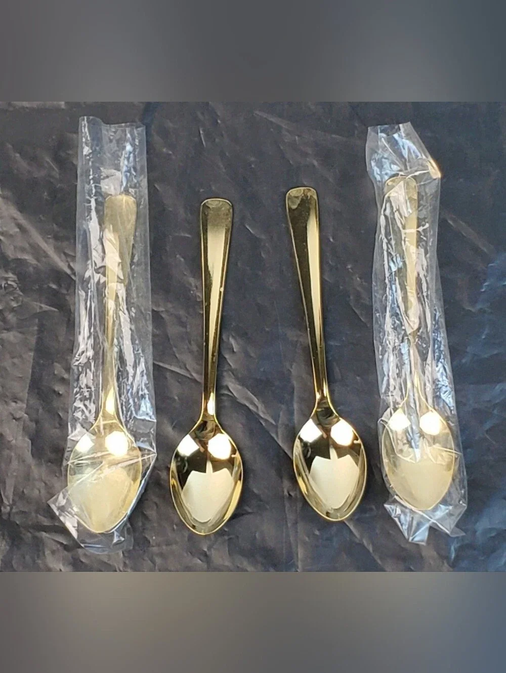 Harold Import Company HIC Gold Plated Demitasse Spoons Japan - Lot of 4 - EUC